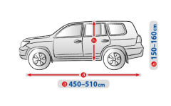 Чохол-тент для автомобіля Optimal Garage. Розмір XL Suv/Off-road на Volkswagen Touareg 2018- (5-4331-241-2092)