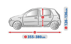 Чехол-тент для автомобиля Optimal Garage. Размер: M1 hb Toyota Yaris 2006-2010 (5-4313-241-2092)